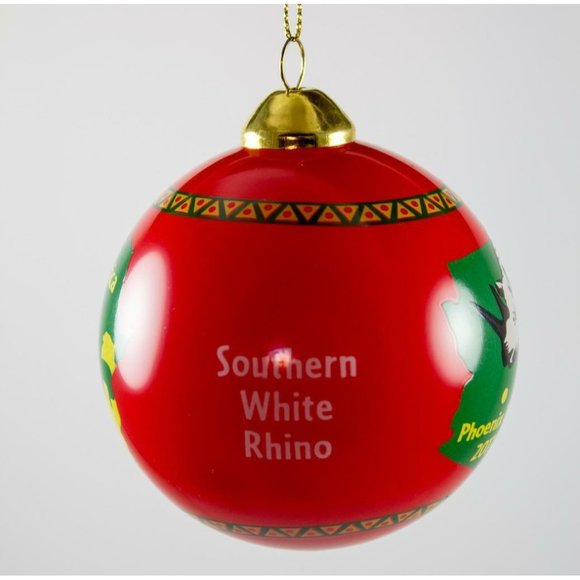 Phoenix Zoo Southern White Rhino Ball Ornament AZ Center for Nature Conservation - Picture 3 of 7